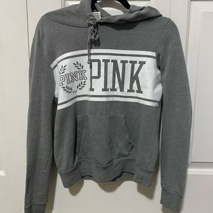 PINK sweatshirt, xs, gray
